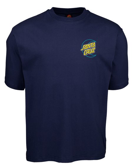 Santa Cruz Men's T-Shirt Empty Moon Dot Dark Navy