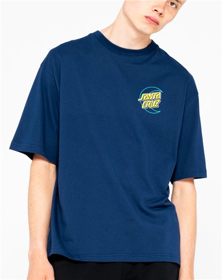 Santa Cruz Men's T-Shirt Empty Moon Dot Dark Navy