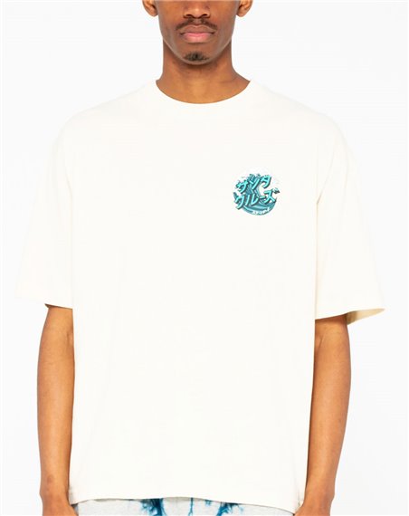 Santa Cruz Japanese Wave Dot T-Shirt Uomo Off White