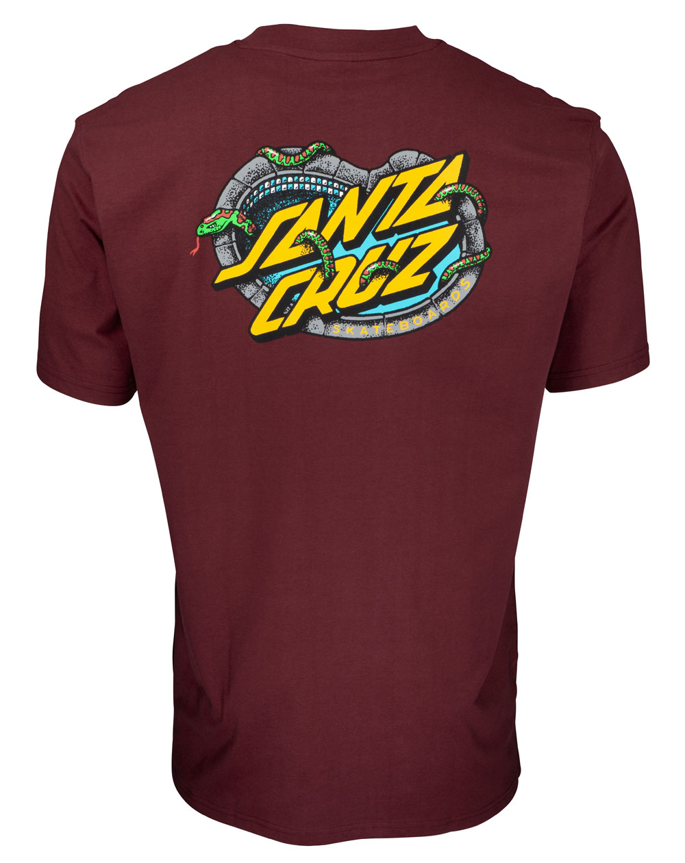 Santa Cruz Pool Snakes Camiseta para Hombre Burgundy