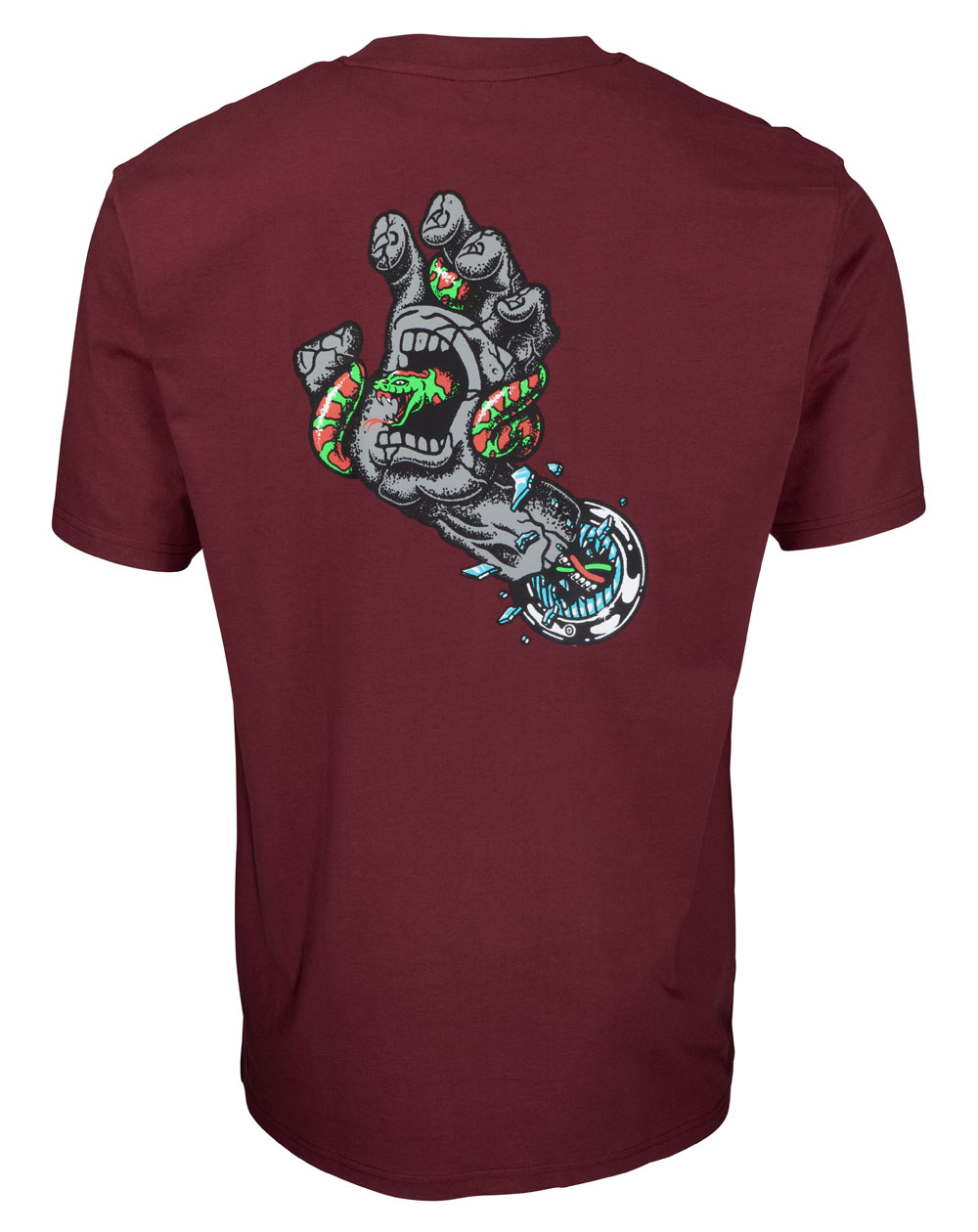Santa Cruz Pool Snakes Hand T-Shirt Uomo Burgundy
