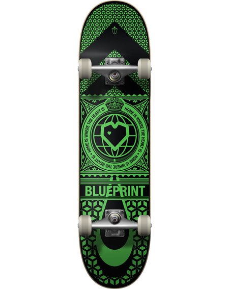 Blueprint Skateboard Home Heart 8.00" Black/Green