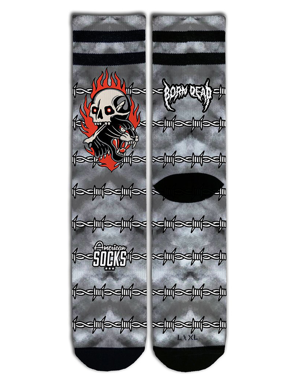 American Socks Unisex - Erwachsene Sneakersocken Born Dead