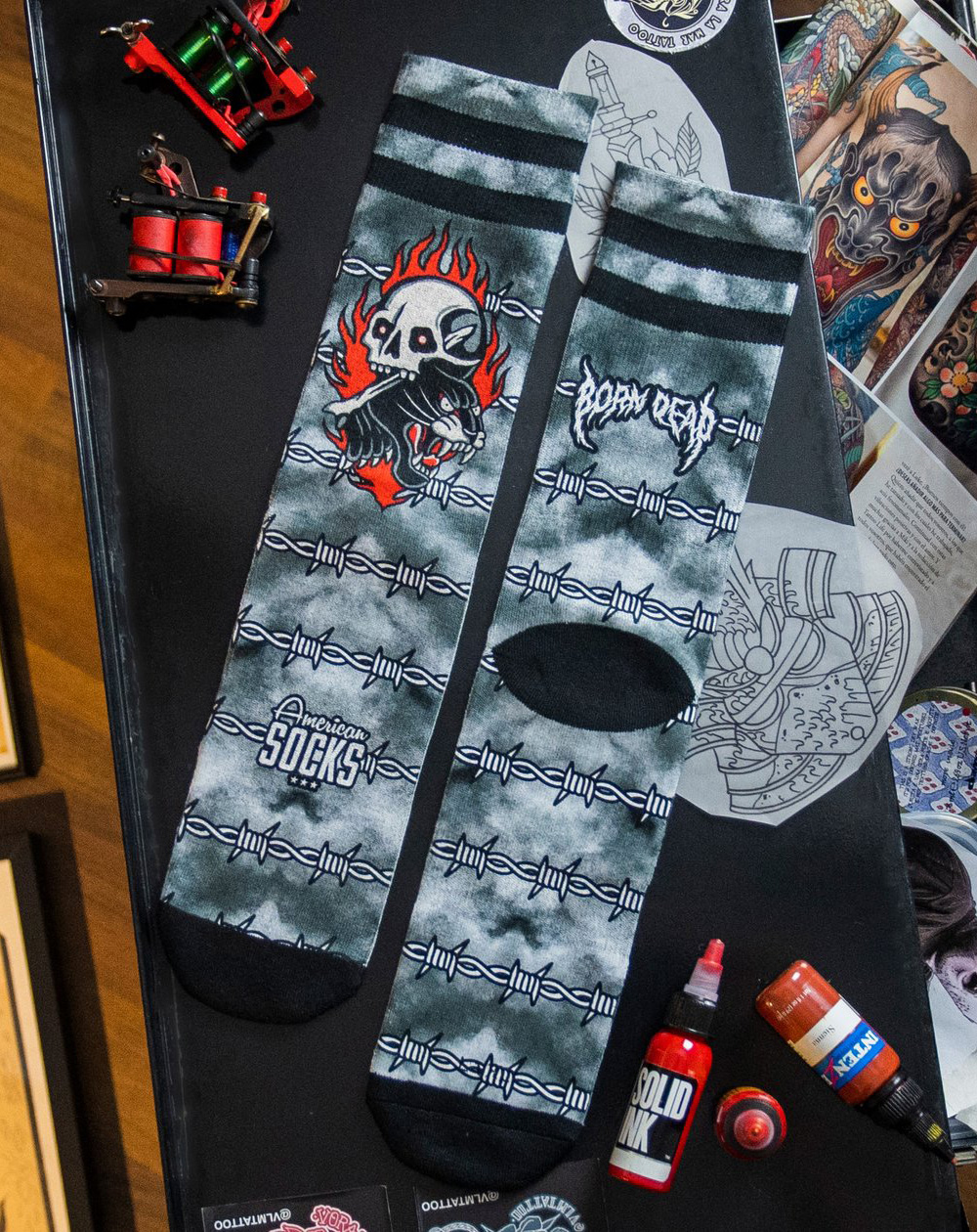 American Socks Born Dead Calcetines para Unisex-adulto