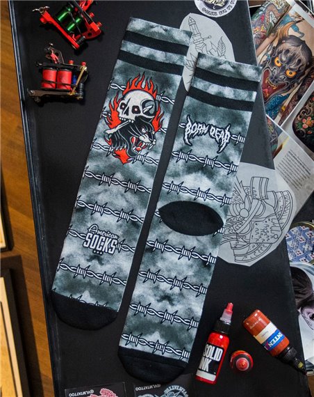 American Socks Unisex - Erwachsene Sneakersocken Born Dead