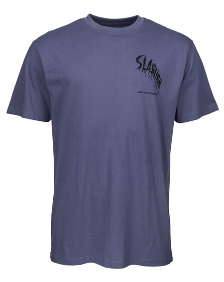 Santa Cruz Men's T-Shirt Wave Slasher Vintage Navy
