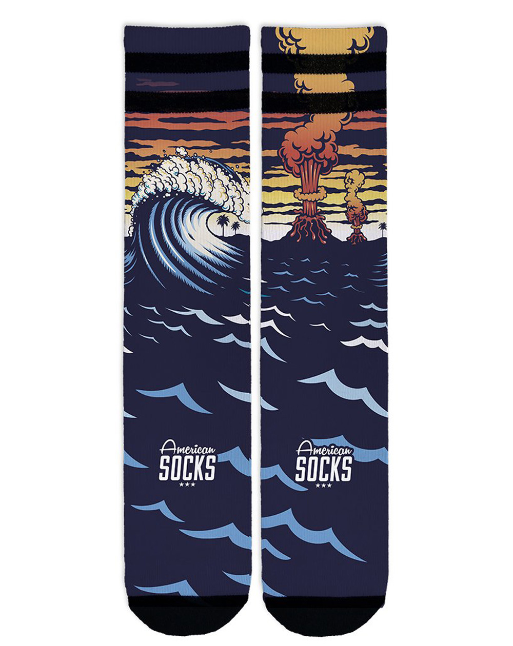 American Socks Unisex Adults Socks Tsunami