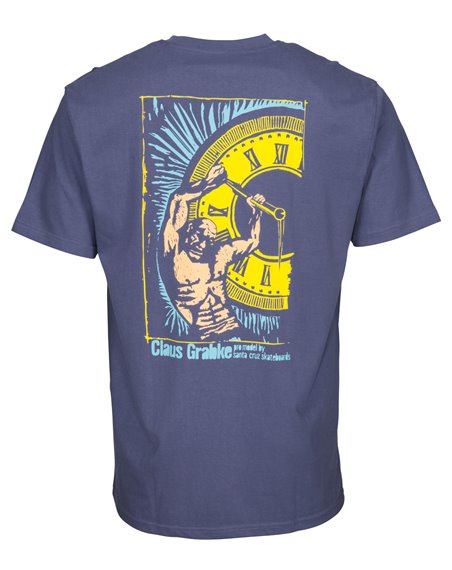 Santa Cruz Hold Back Time T-Shirt Uomo Vintage Navy