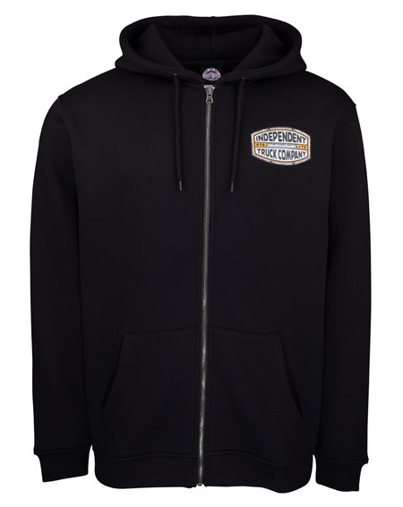 Independent ITC Curb Sudadera con Capucha con Cremallera para Hombre Black 2