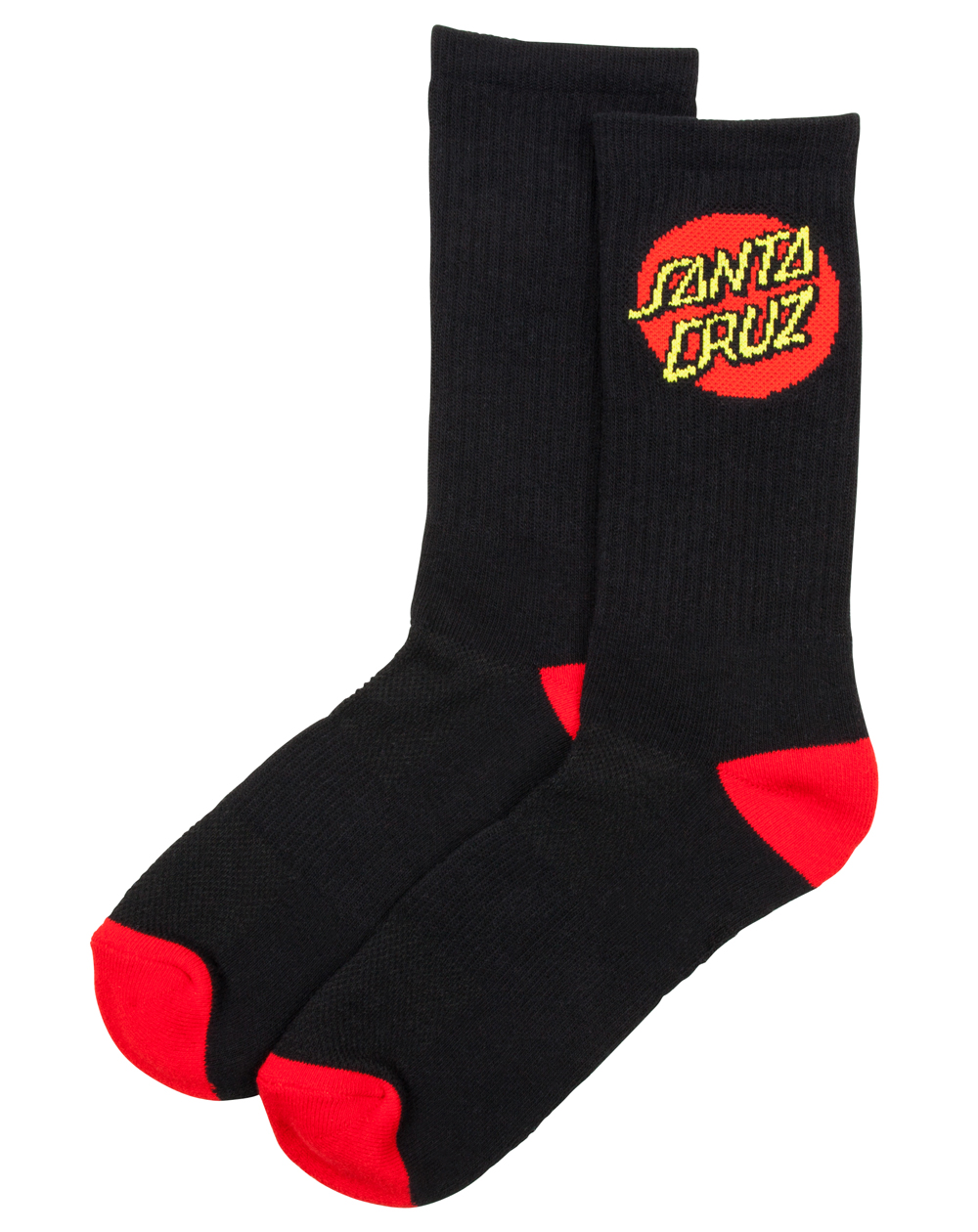 Santa Cruz Men's Socks Classic Dot Black/White pack of 2