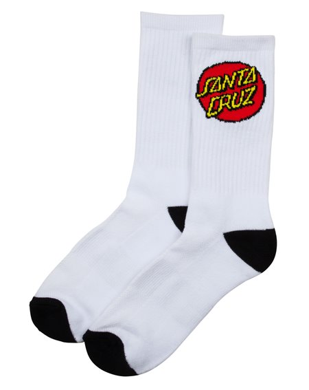 Santa Cruz Men's Socks Classic Dot Black/White pack of 2