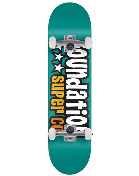 Foundation 3 Star 7.80" Complete Skateboard Teal