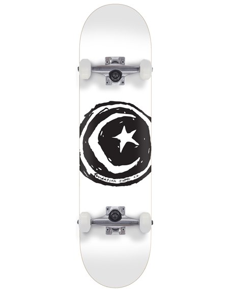 Foundation Star & Moon 7.75" Complete Skateboard White