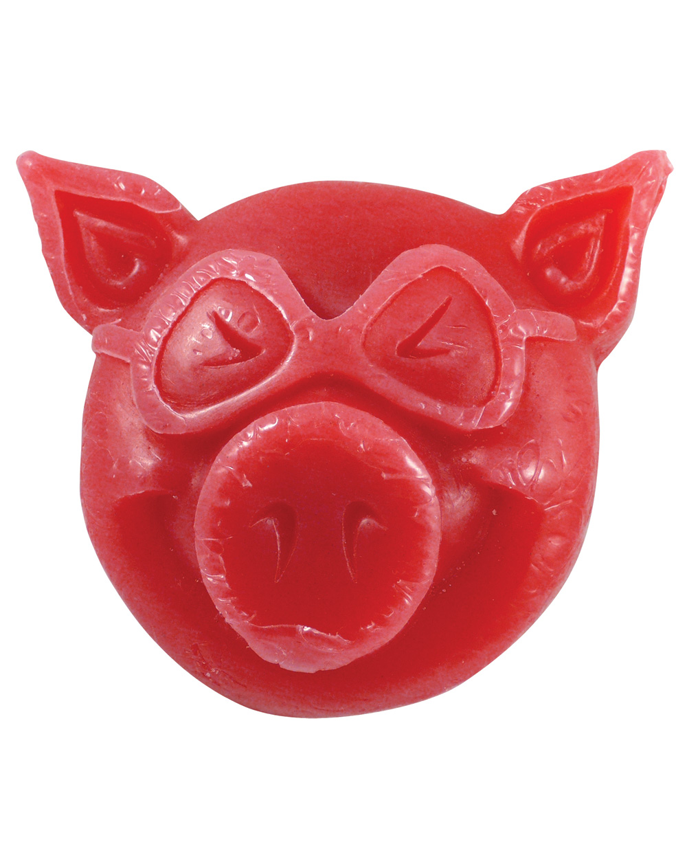 Pig Wheels Pig Head Skateboard Wachs Red