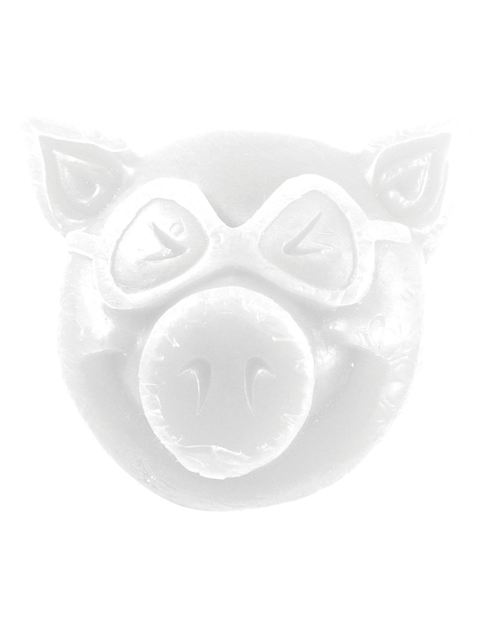 Pig Wheels Pig Head Skateboard Wachs White