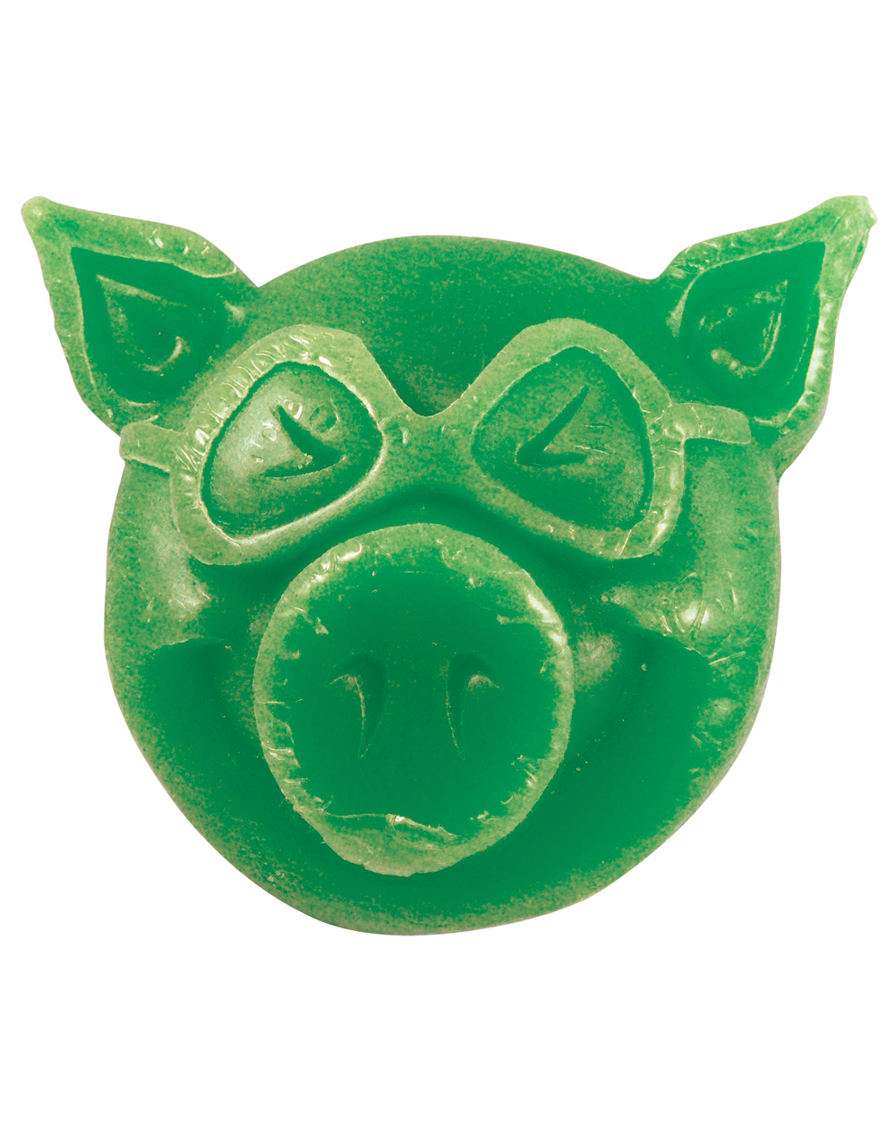 Pig Wheels Pig Head Skateboard Wax Green