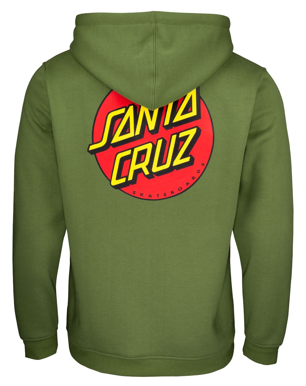 Santa Cruz Men's Full Zip Hoodie Classic Dot Dill Green