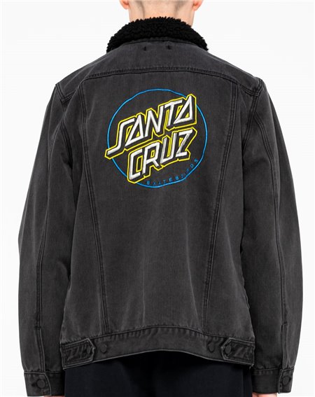 Santa Cruz Men's Jacket Void Ring Dot Denim Black
