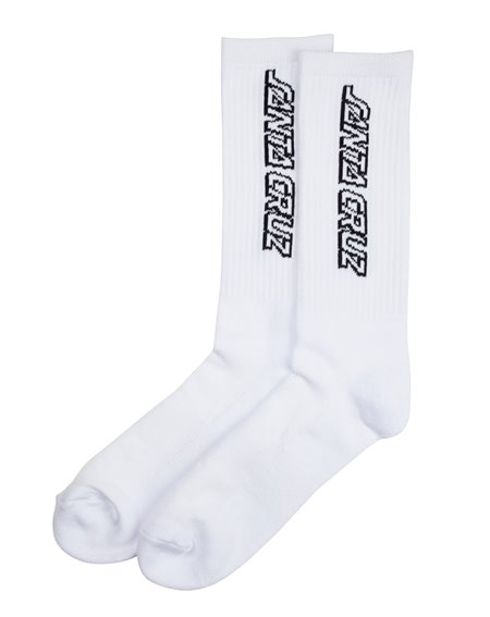 Santa Cruz Men's Socks Classic Strip White