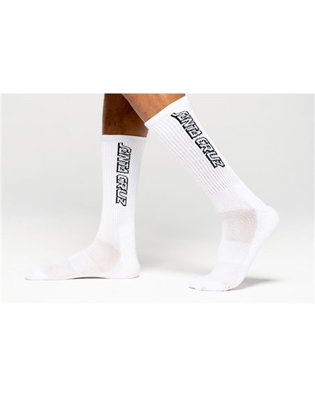 Santa Cruz Men's Socks Classic Strip White