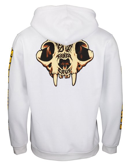 Santa Cruz Men's Full Zip Hoodie SW Skull White