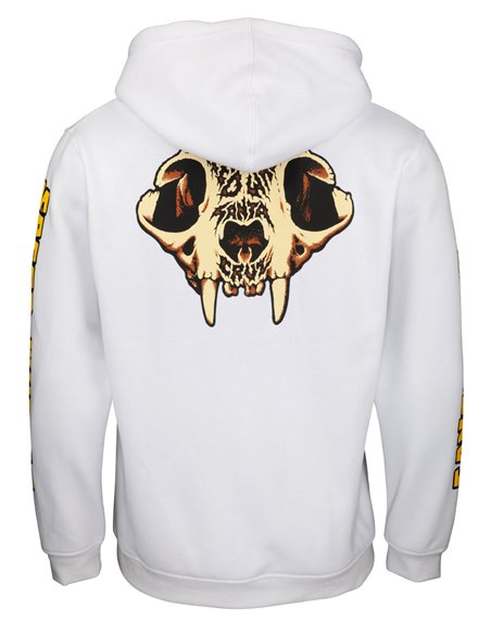Santa Cruz Men's Full Zip Hoodie SW Skull White