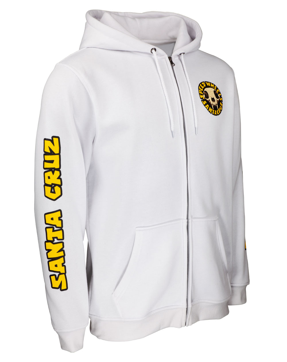 Santa Cruz SW Skull Moleton com Capuz com Zíper para Homem White