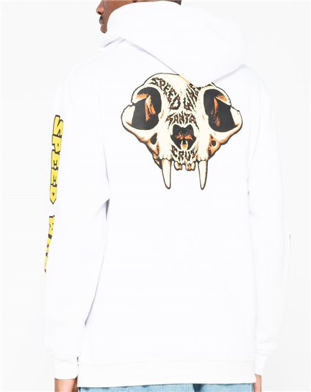 Santa Cruz Herren Zip Kapuzenpullover SW Skull White