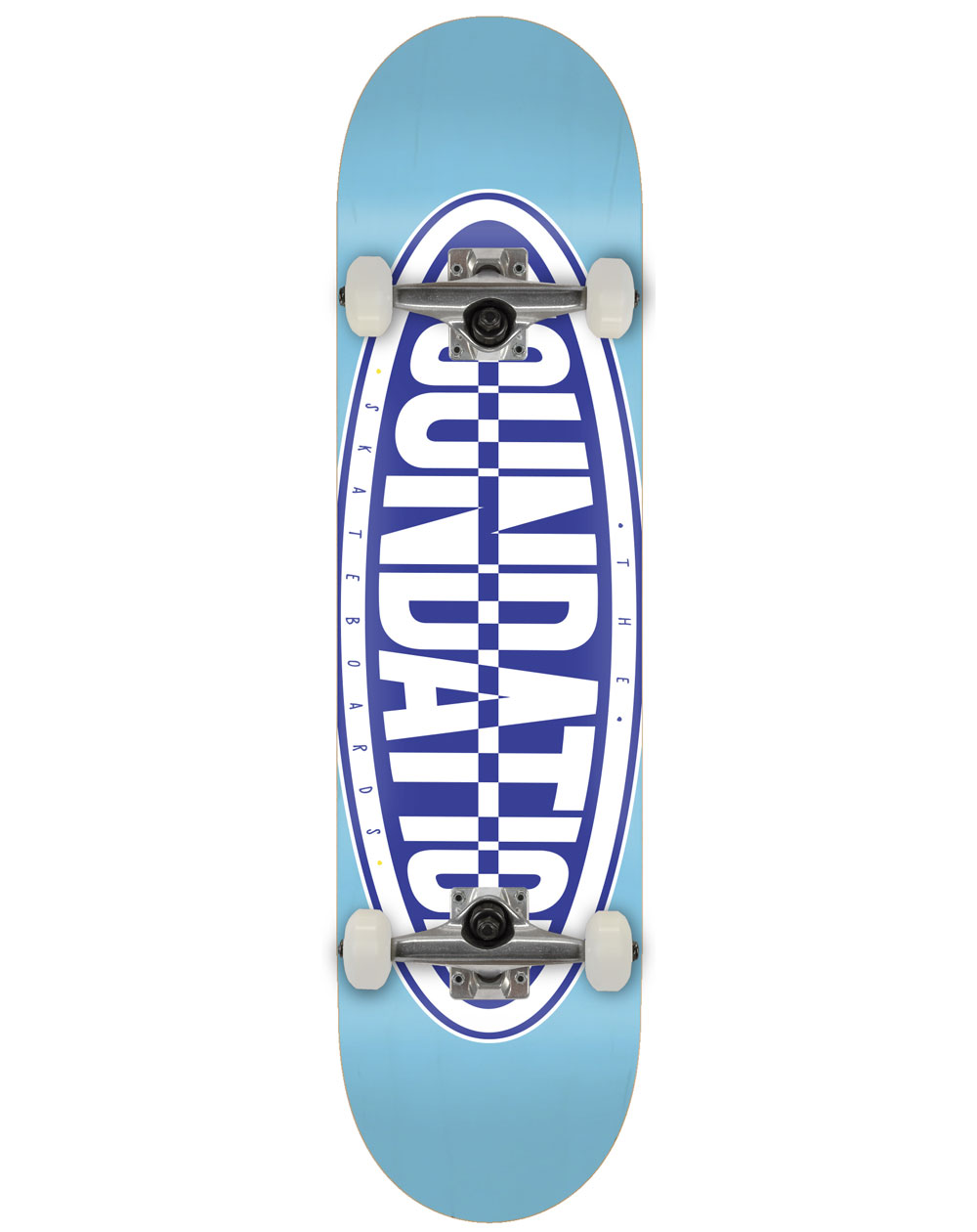 Foundation Oval 8.00" Complete Skateboard Blue