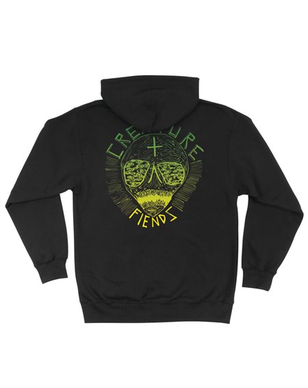 Creature Herren Zip Kapuzenpullover Magic Handz Black