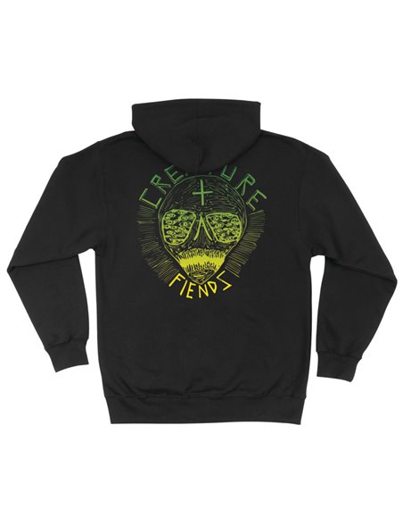 Creature Herren Zip Kapuzenpullover Magic Handz Black