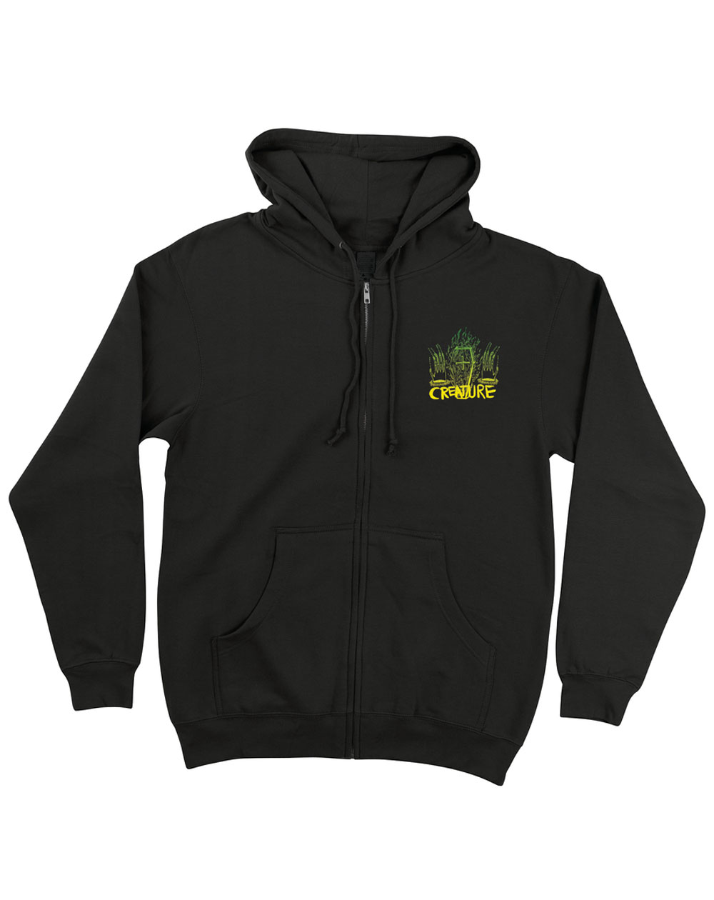 Creature Men's Full Zip Hoodie Magic Handz Black