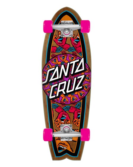 Santa Cruz Skateboard Cruiser Mandala Hand Shark 27.7"