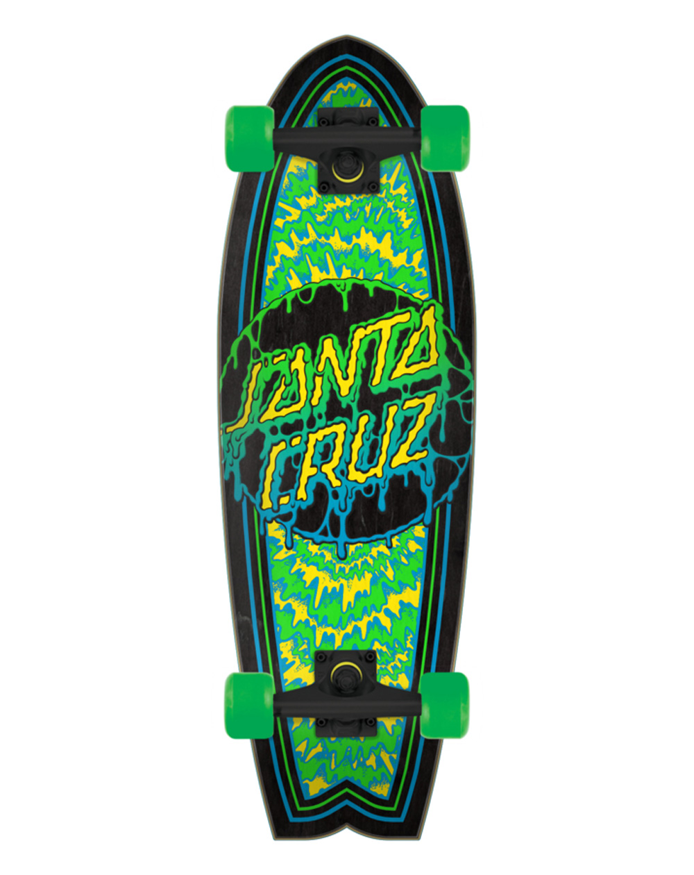 Santa Cruz Skateboard Cruiser Toxic Dot Shark 27.7"