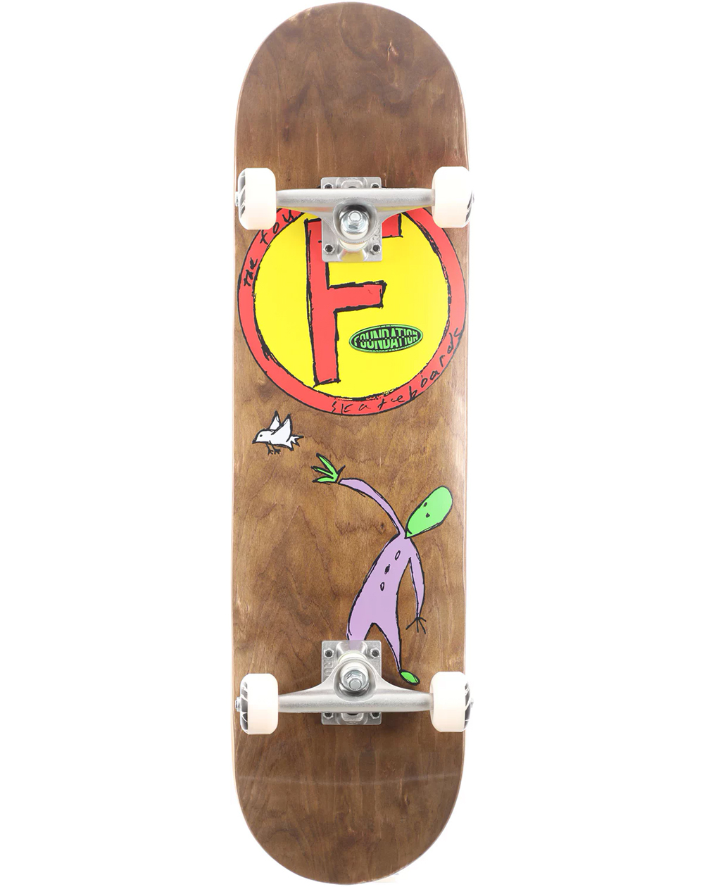 Foundation Skateboard Completo Circle F Bird 8.5" Brown