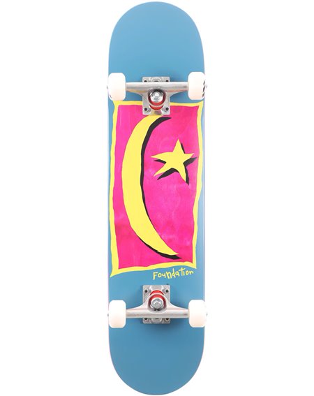 Foundation Skateboard Star & Moon V.2 7.875" Blue