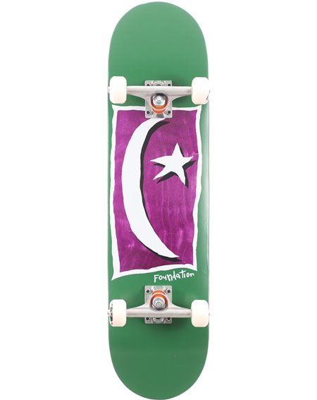 Foundation Star & Moon V.2 8.13" Complete Skateboard Green