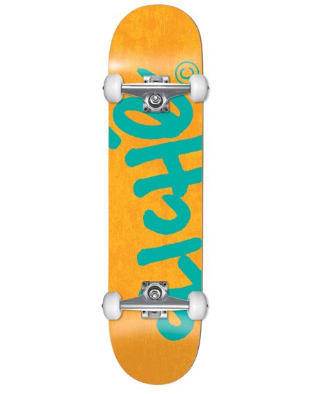 Cliché Skateboard Handwritten 8.25" Orange/Teal