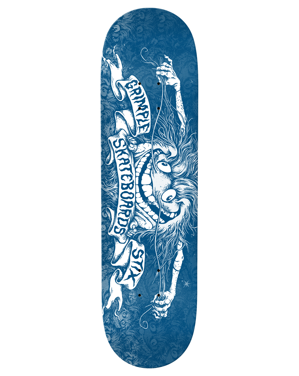 Anti Hero Grimple Stix 8.06" Skateboard Deck Blue