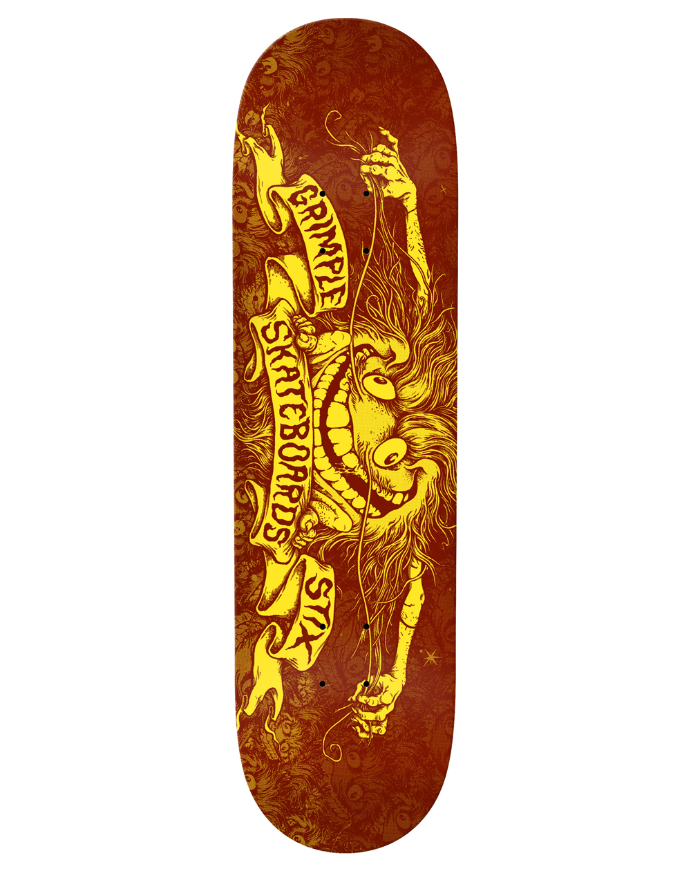 Anti Hero Grimple Stix 8.25" Skateboard Deck Burgundy