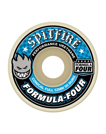 Spitfire Formula Four Conical Full 52mm 99A Skateboard Wheels pack of 4