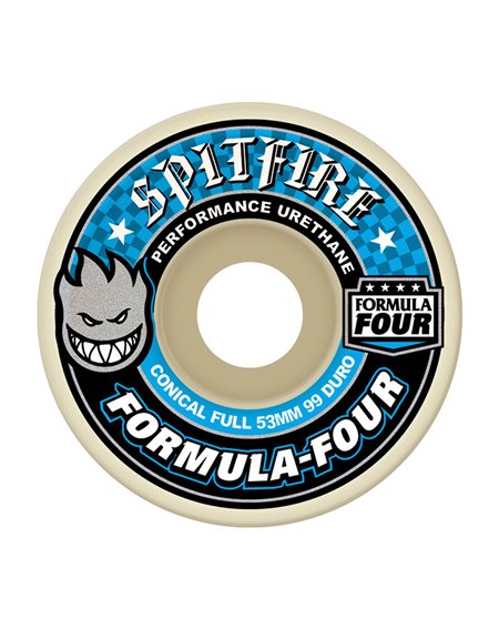 Spitfire Ruedas Skateboard Formula Four Conical Full 53mm 99A 4 piezas