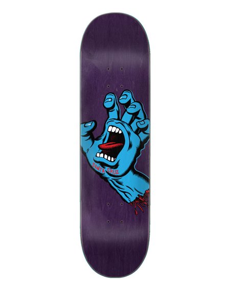 Santa Cruz Plateaux Skateboard Screaming Hand 8.375" Purple