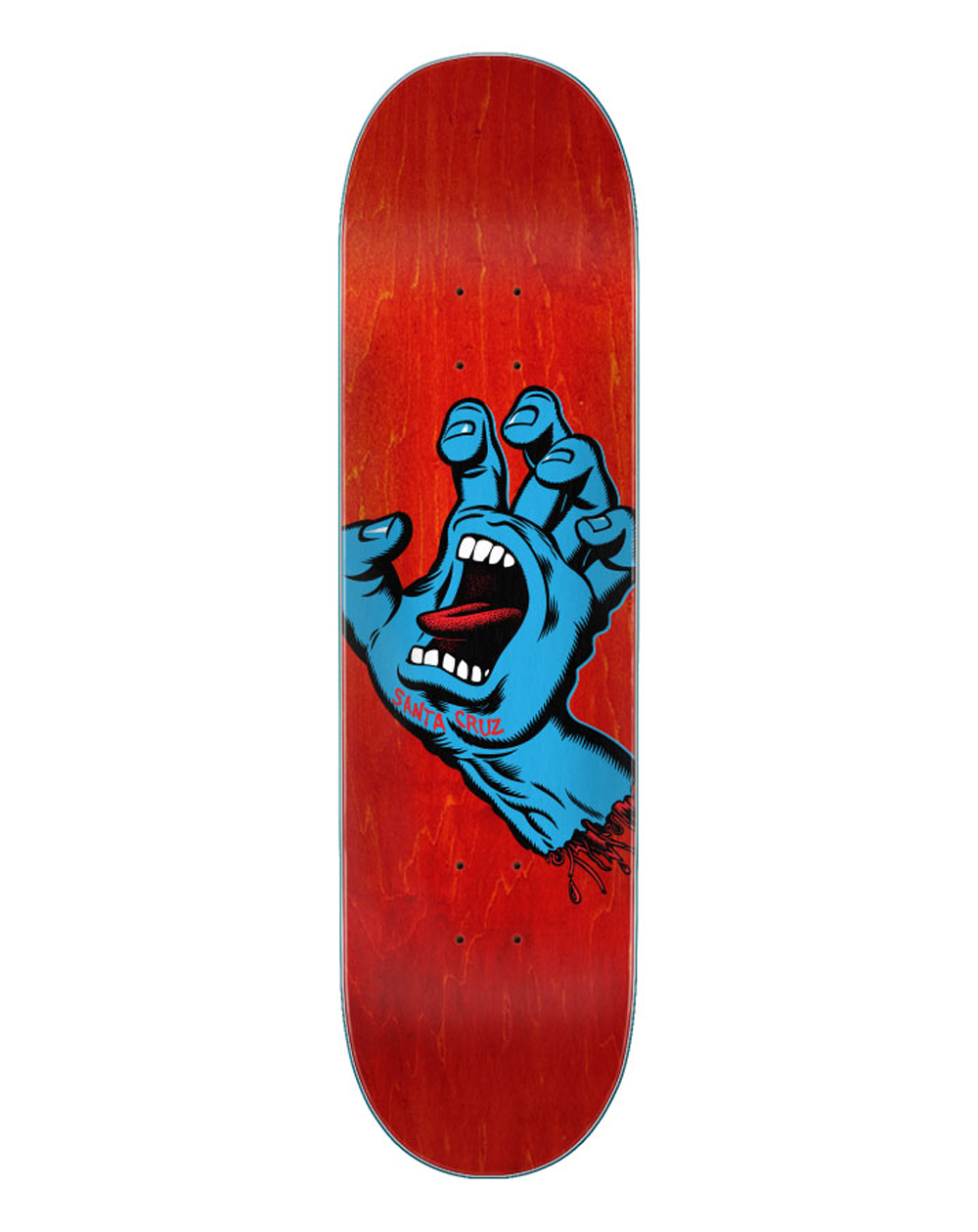 Santa Cruz Shape Skate Screaming Hand 8" Red