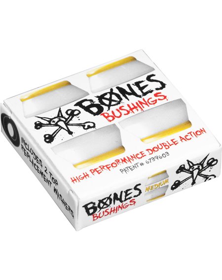 Bones Wheels Hardcore Medium Skateboard Gleitlager White