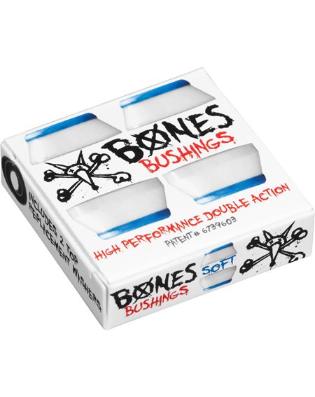 Bones Wheels Hardcore Soft Skateboard Bushings White