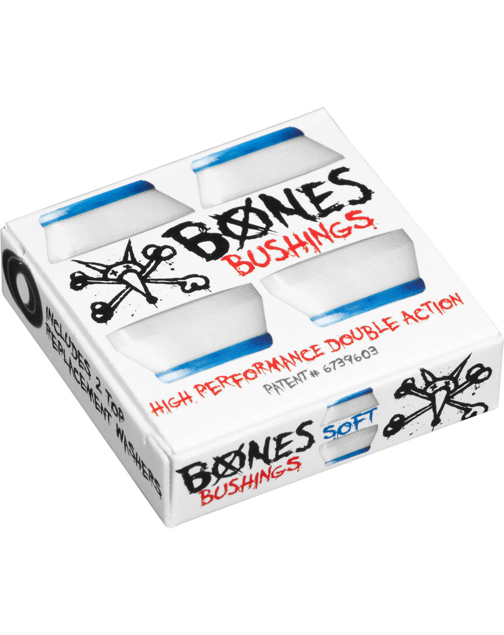Bones Wheels Cojinetes Skateboard Hardcore Soft White