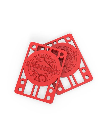 Independent Pads Skateboard Genuine 1/8-inch Red 2 pc