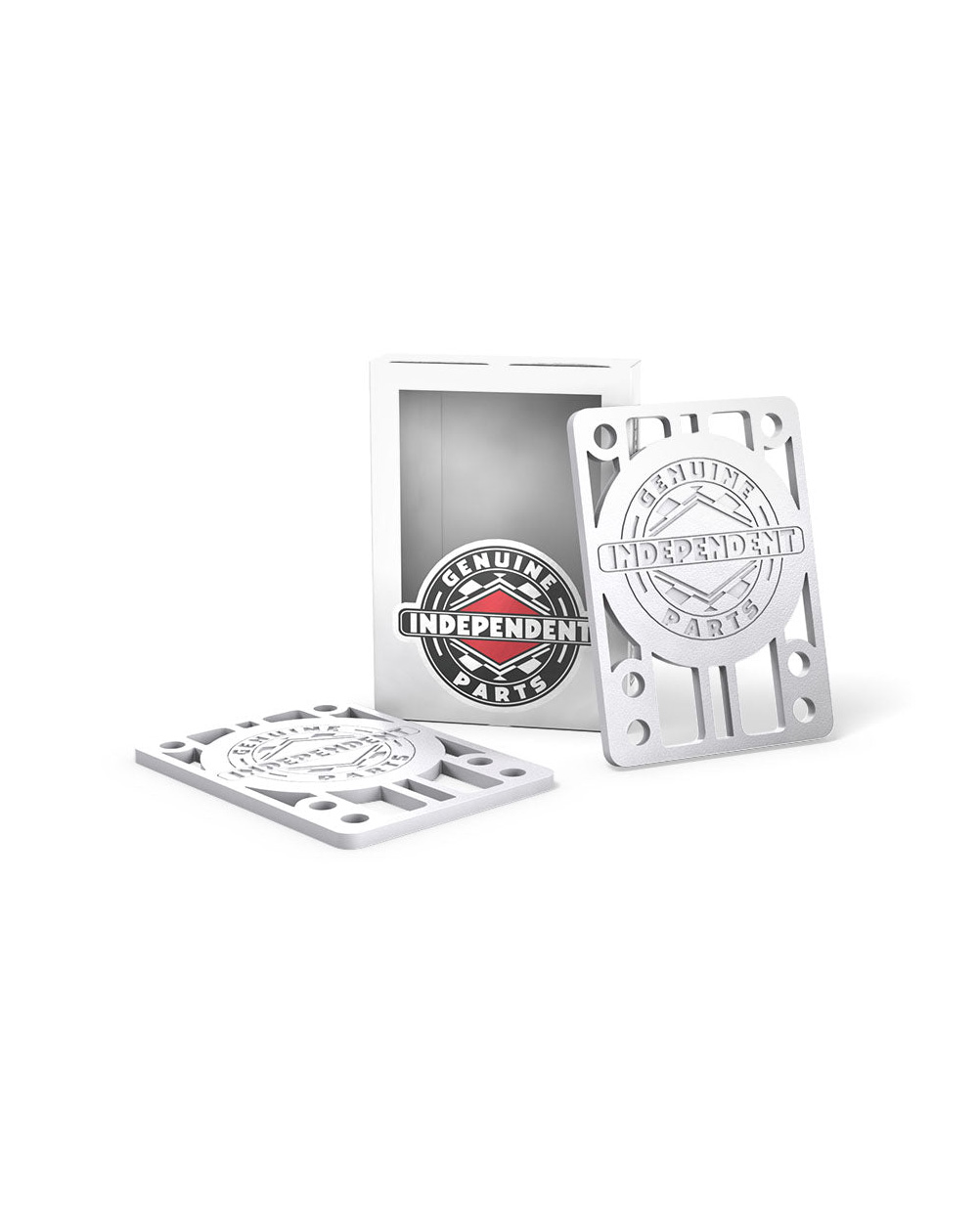 Independent Genuine 1/8-inch Skateboard Baseplates White 2 er Pack