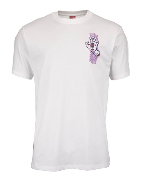 Santa Cruz Split Strip Hand T-Shirt Uomo White 2